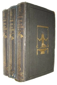 WILKINSON Manners Customs of the Ancient Egyptians 1837 Three volumes First Edit - Imagen 1 de 1