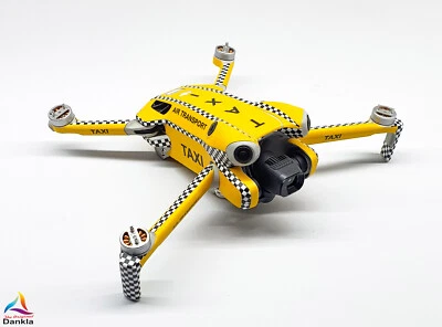 DJI MINI 4 PRO - SKIN - DESIGN: TAXI + 10x Akku + DJI RC2 + RC-N2 Folie - Bild 1 von 4