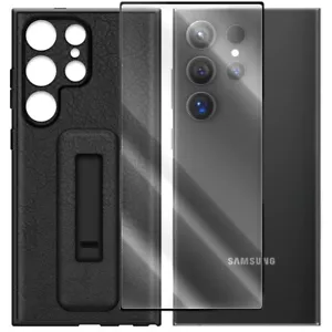 Ultra-Thin Screen Protector+Black TPU Case For Samsung Galaxy S24 Ultra SM-S928U - Picture 1 of 1