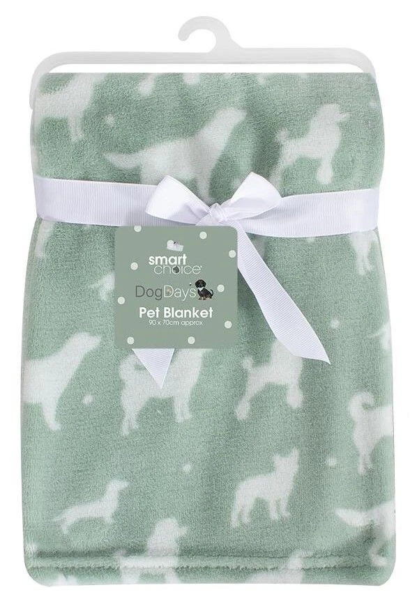 SMART CHOICE Super Soft Animal Print Dog Blanket Warm Cosy Pet Puppy Bed Cover 90x70cm