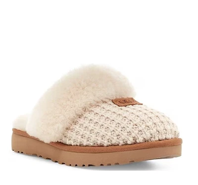 BEST SELLING WOMEN'S UGG Cozy Knit Slippers, Cream - Image 1 of 4