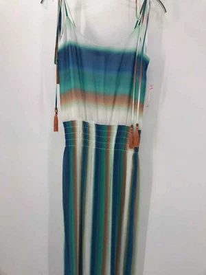 Maxi Vestido Sin Mangas W by Worth Azul Talla 4 Rayas Usado Foto 1 de 3