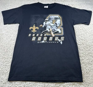 Vintage New Orleans Saint Aaron Brooks Graphic Black T-Shirt Size Large - Picture 1 of 6