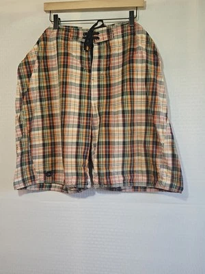 Old Navy Men’s XXL Plaid Shorts 100% Cotton Multicolor Drawstring Waist - Image 1 of 4