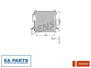 Condenser, air conditioning for MITSUBISHI DENSO DCN45001 - Picture 1 of 3