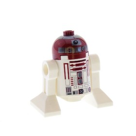 1X Lego Minifigure Star Wars Episode 2 Droid R4-P17 White Dark Red 75006 SW0456