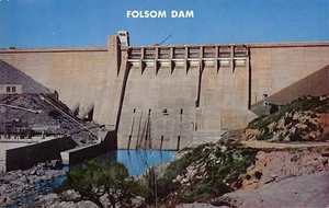 Postal CA: Presa Folsom, Folsom, California, años 50, sin publicar - Imagen 1 de 2