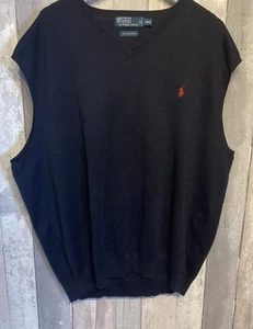Auténtica camiseta sin mangas Ralph Lauren azul marino talla 3XL buen estado - Imagen 1 de 10