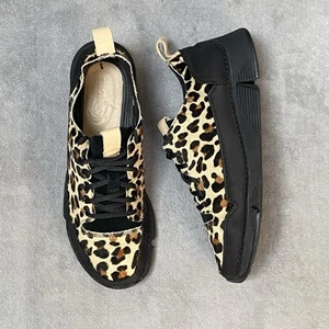 CLARKS TRIGENIC Leopard Print Nubuck Trainers Shoes Womens Size 5 EU38 Comfort - Picture 1 of 11