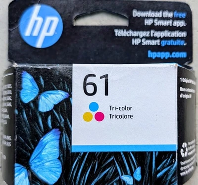 HP 61 Tri-Color Printer Ink Cartridge - Exp 02/2025 - New - Image 1 of 4