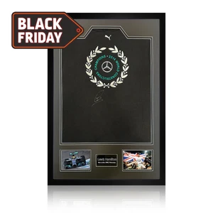 Lewis Hamilton Signed Mercedes AMG Petronas Shirt Premium Frame - Picture 1 of 3