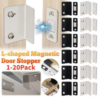 20-1x L-Form Möbelmagnet Türmagnet Magnetschnäpper Schrank L-Form mit Schrauben - Bild 1 von 4
