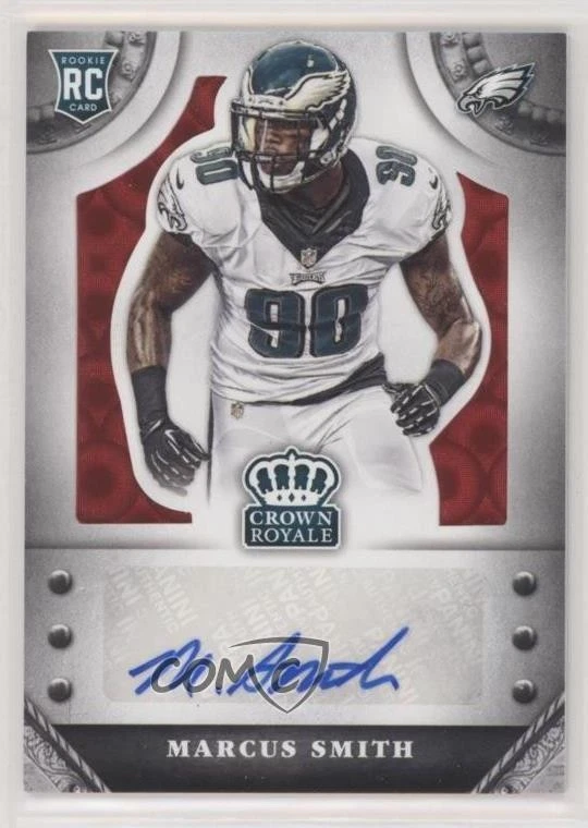 2014 Crown Royale Rookie Signatures Retail Red Pyramid /14 Marcus Smith Auto RC - Image 1 of 2