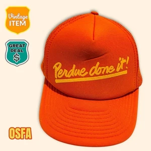 Speedway Perdue vintage fatto! Cappello berretto snapback camionista arancione. RARO! - Foto 1 di 8