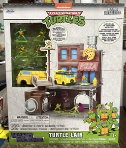 JADA TOYS TEENAGE MUTANT NINA TURTLES LAIR NANO SCENE DIE-CAST PLAYSET - Picture 1 of 7