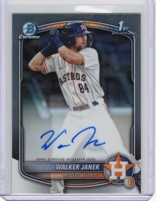 2025 Bowman Chrome Walker Janek Auto 1st Prospect Astros #CPA-WJA - Image 1 of 2