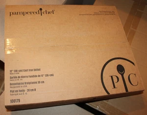 Pampered Chef 12 Inch Cast Iron Skillet #100179 NIB Versatile Oven to Stovetop - Picture 1 of 3
