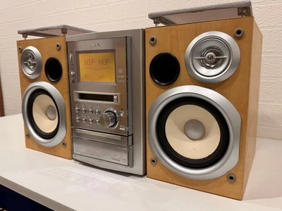 AIWA XR-MJ1 CD MD Cassette Stereo System with Remote and Speakers Tested - Image 1 of 4