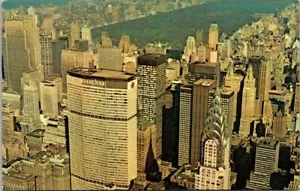 New York City NY Skyline Pan Am Building Airline Advertising Vintage Postcard - Picture 1 of 2