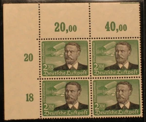 Deutsches Reich , ex. 529-539 , Otto Lilienthal Nr. 538 x Eck VBL ** LUXUS - Bild 1 von 2
