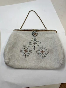 RARE Vintage Leo Miller Beaded Handbag 12.R Castiglione Paris - Picture 1 of 11