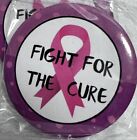 Breast Cancer Awareness “FIGHT FOR THE CURE” Novelty Button Pin ~ NEW