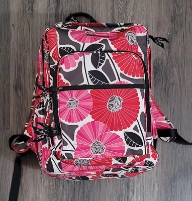 Vera Bradley Lighten Up Red Pink Black Grey Large Backpack - Image 1 of 4