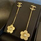 CHANEL long earrings Ginza limited rare #36