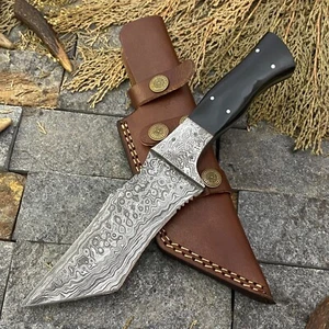 Damascus Steel Knife Handmade 32 Inches Rose Wood Handle Viking Sword - Picture 1 of 6