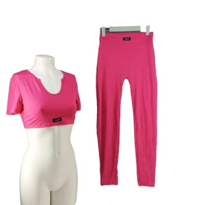 NWOT Outfit Set 2pcs Size 4 Hotpink Legging & Crop Top - Picture 1 of 10