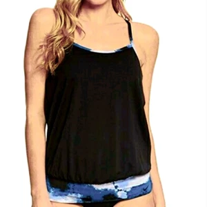 Nike Womens Cascade Drape-Back Active Tankini Top Size M NWT - Picture 1 of 7
