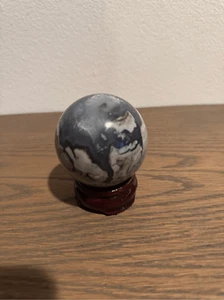 Volcano agate crystal sphere uv light activated natural gemstone - Picture 1 of 9