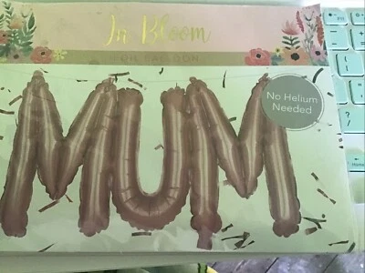 MUM Foil Balloon Mothers day Balloon PINK MUM Letters NEW No helium needed - Image 1 of 2