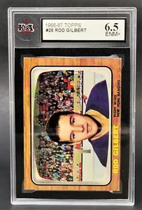 1966-67 Topps #26 Rod Gilbert KSA Graded 6.5 - Picture 1 of 2