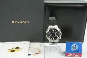 ▶️ *EXC+5 BVLGARI SCB38S Diagono Reloj Automático de Buceo con Correa de Goma de JPN - Imagen 1 de 22