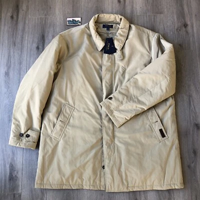 Gabardina Polo Ralph Lauren para hombre beige coche de cercanías talla 2XB venta al por menor $448 Foto 1 de 4