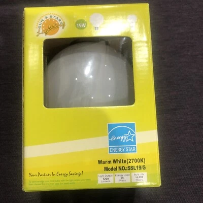 LongLife 120V Light Bulb 19W=75W Lamp 80% EnergySave Fluorescent Warm White - Image 1 of 4