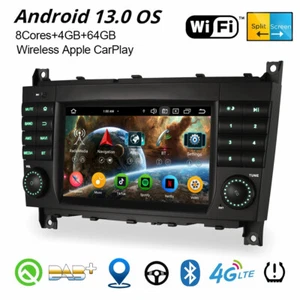 Android 13 DAB+ Autoradio Navi CarPlay 8-Kern 64GB Mercedes G/C/CLC Klasse W203 - Bild 1 von 24