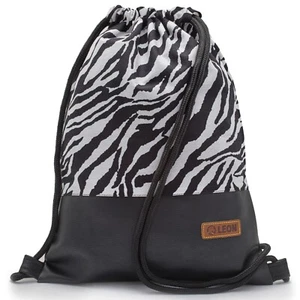 Leon By Bers Premium Turnbeutel Rucksack 35x45cm "ZEBRA SW" - Bild 1 von 6