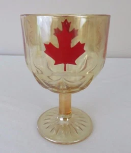 Vintage Niagara Falls Canada Brown Tinted 14 oz. Classic Stem Beer Glass - Picture 1 of 8