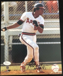 Rod Carew Signed "HOF 91" Autographed Photo - Angels Twins MLB - JSA #AA84967 - Picture 1 of 2