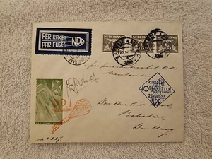 Rocket Mail FLOWN Cover | Holland EZ 11 1935 - Picture 1 of 2