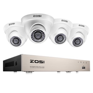 ZOSI 8CH 5MP Lite DVR 1080P Home Security Camera System Outdoor IR Night Vision