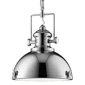 Searchlight 2297cc Ciondolo Cromato Cupola Luce Copertura Acrilica Ombra Cromo Lucidato - Foto 1 di 3