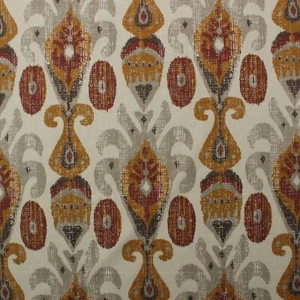 P KAUFMANN MATADOR SIENNA GOLDEN ORANGE IKAT MULTIPURPOSE FABRIC BY YARD 54"W - Picture 1 of 5