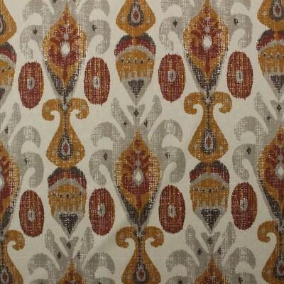 P KAUFMANN MATADOR SIENNA GOLDEN ORANGE IKAT MULTIPURPOSE FABRIC BY YARD 54"W - Image 1 of 4
