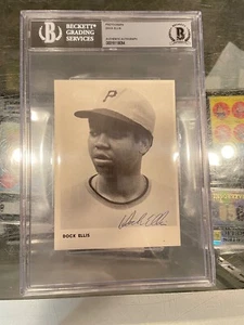 1972 DOCK ELLIS PITTSBURGH PIRATES 4X6 SUNDAY AUTOGRAPHS SIGNED PHOTO BECKETT - Picture 1 of 2