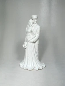 Navy Enlisted or Officer Military Groom and Bride White Wedding Caketop new  - Picture 1 of 1