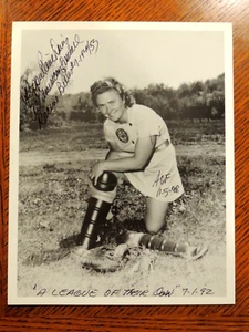PEPPER PAIRE DAVIS FIRMADO 8X10 AAGPBL RACINE BELLES HOF - Imagen 1 de 3