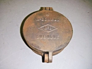 McDonald DubuQue 4" Cast Iron Female Pipe Lockable Hinged Weather Cap Lid - Picture 1 of 6